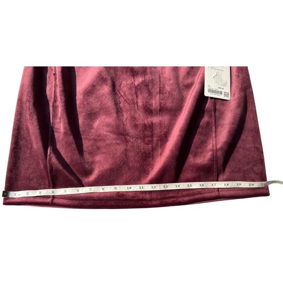 Lululemon Scuba High-Rise Mini Skirt Velvet XL Plush Stretch Garnet NWT LW8AL9S - Picture 13 of 16